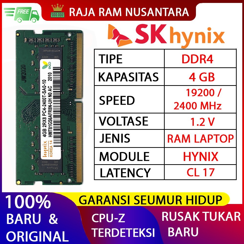RAM LAPTOP HYNIX DDR4 4GB 2400T