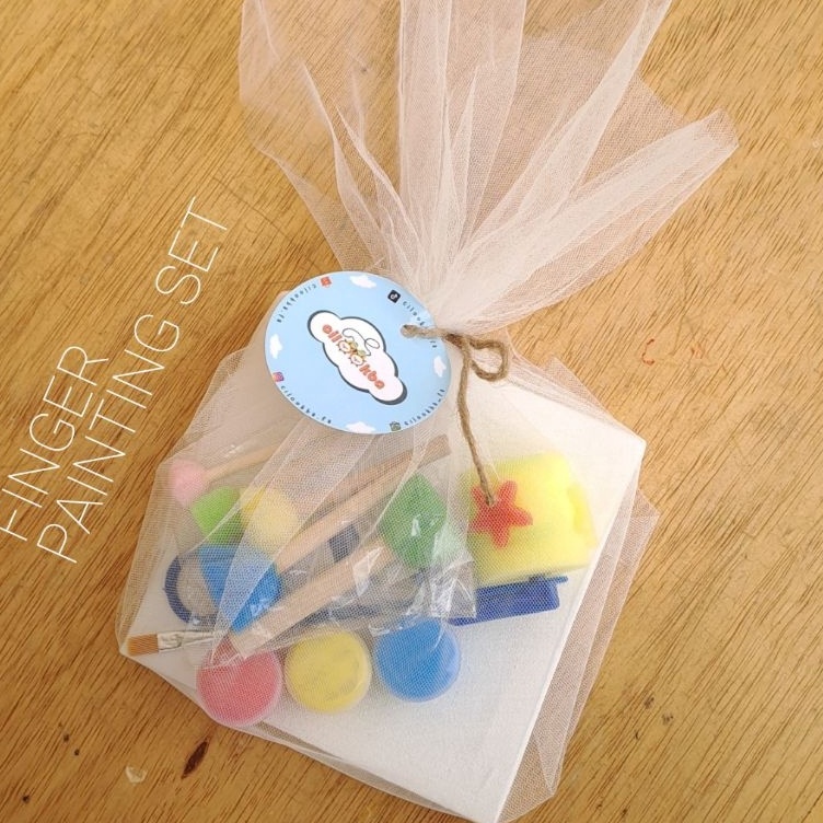 

Super Quality DIY Finger Painting Kit Canvas For Kids Paket Melukis Kanvas Untuk Anak