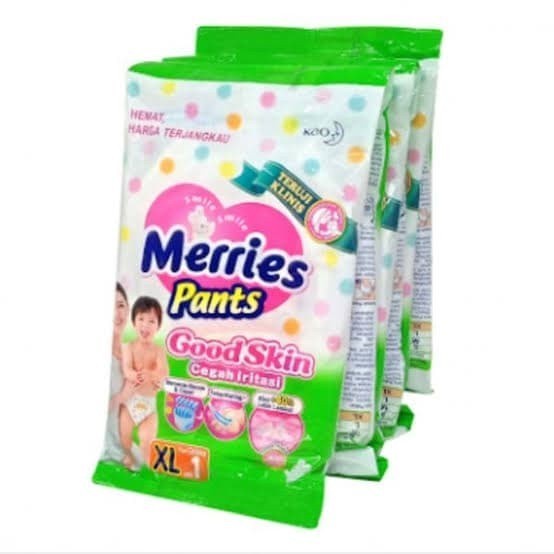 Merries pants good skin - Merries popok bayi - Pampers merries pants good skin 1 renteng (6 sachet)