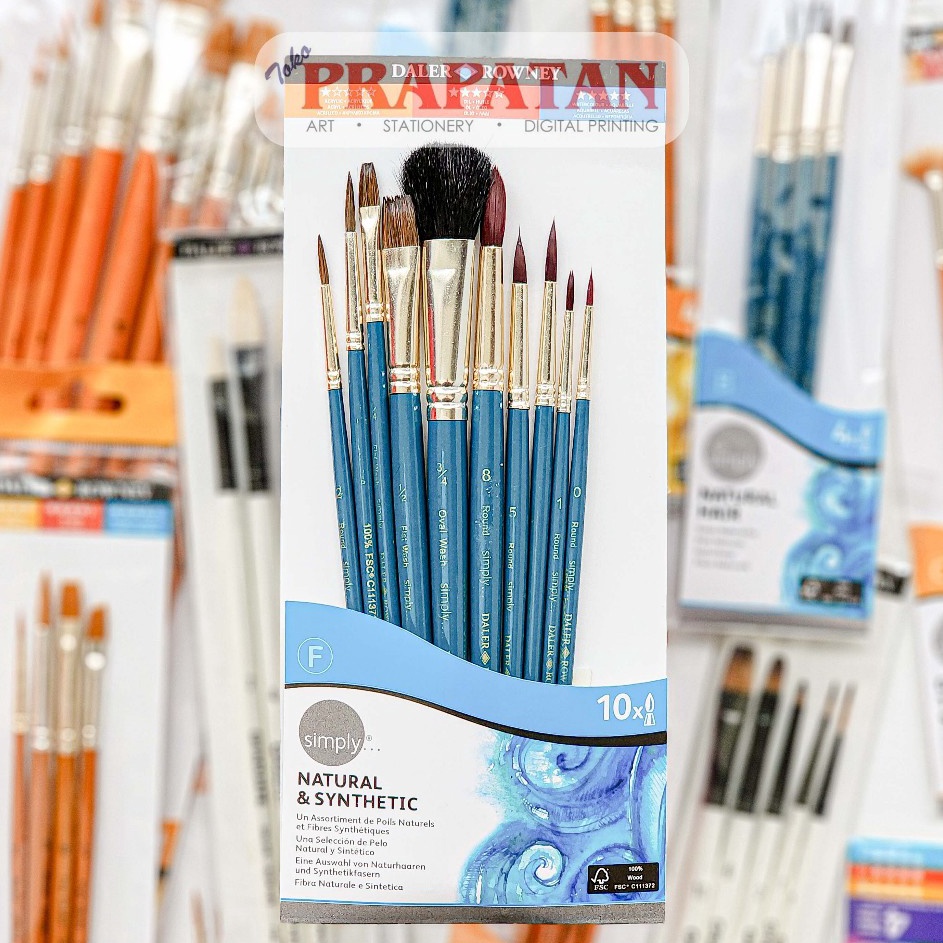 

Best Promotion Kuas Lukis Daler Rowney Simply Natural Sable Brush Set Paint Brush Set