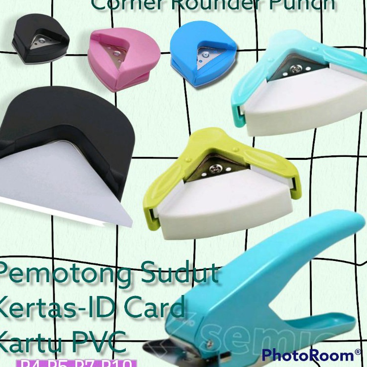 

Murah Ekonomis Pemotong sudut kertas mini portable pemotong sudut id card kartu nama scraftbook CORNER ROUNDER PUNCH