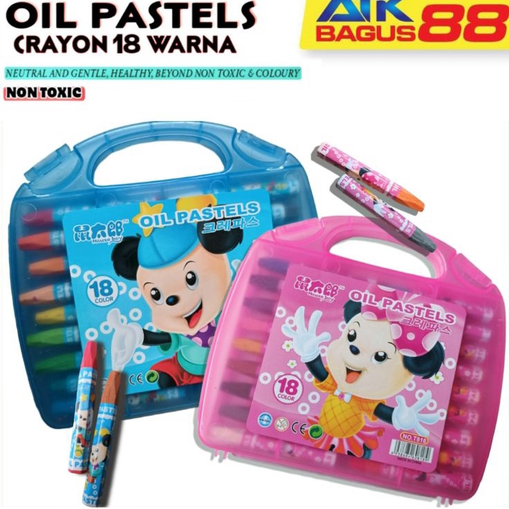 

Super Kejutan Crayon Model Tas 18 Warna Crayon MewarnaiOil Paste MurahKerayonKrayon Murah