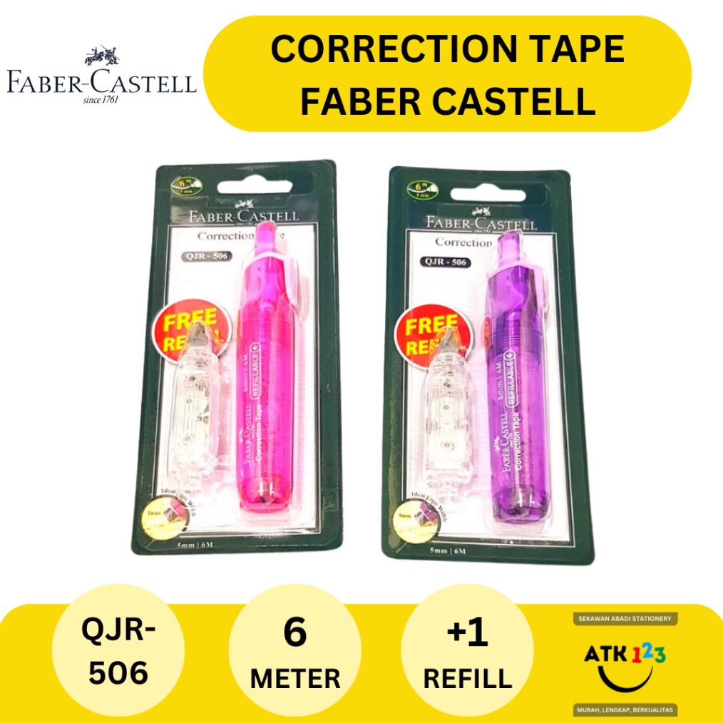 

KODE B18X Correction Tape Stipo Kertas Faber Castell QJR56