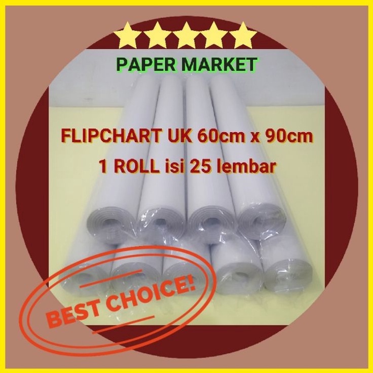 

Fast Shipment Kertas Flip Chart Koran Buram Untuk Flipchart 6 X 9 1 roll 25 lembar