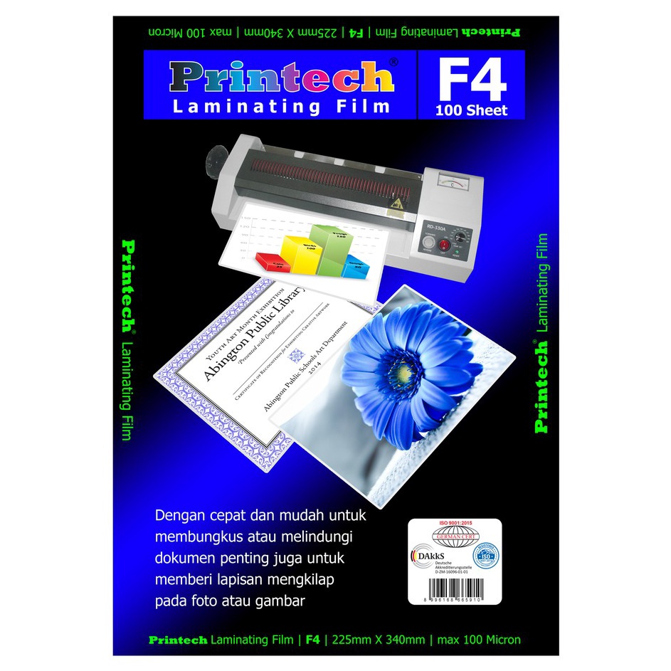 

Segera Order PRINTECH Laminating Film Pouch Plastik Laminating F4 63