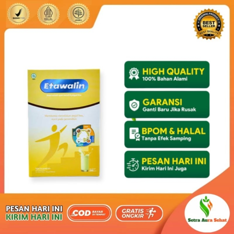 

ETAWALIN Susu Etawa Ampuh Meredakan Nyeri Sendi dan Pegel Linu 1 Box