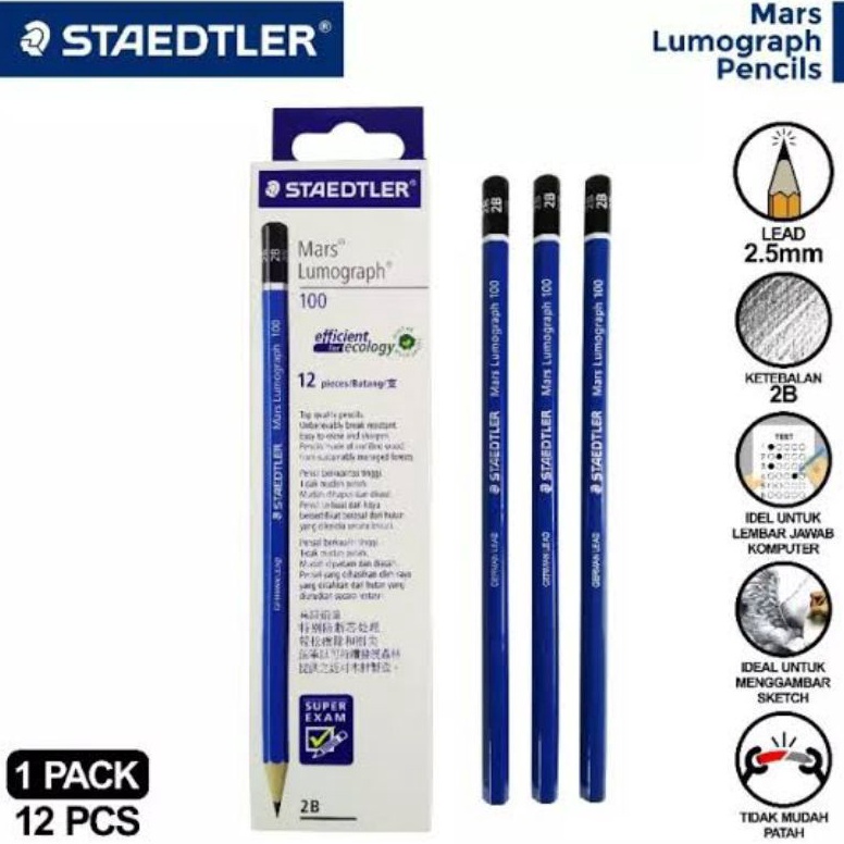 

KODE R4S Pensil 2B Staedtler Computer 1pak12pcs