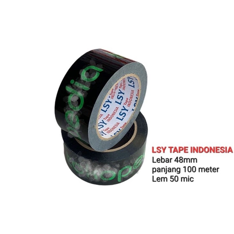 

Pusat Diskon lakban printing lakban TK BG hitam 11 yard LSY TAPE INDONESIA