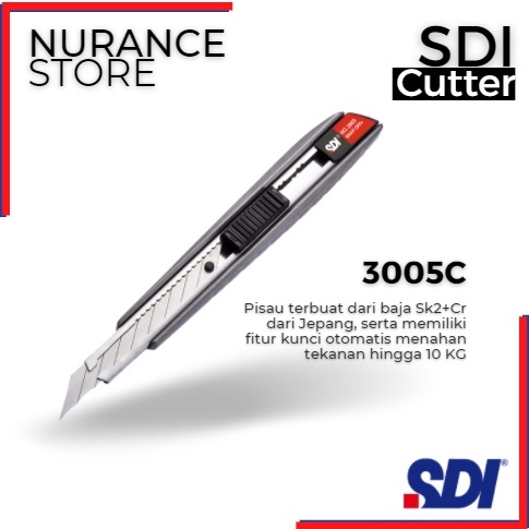 

KODE C88A CUTTER ALUMINIUM DIECAST GRIP SDI 35C AUTOMATIC BLADE LOCK 9 MM