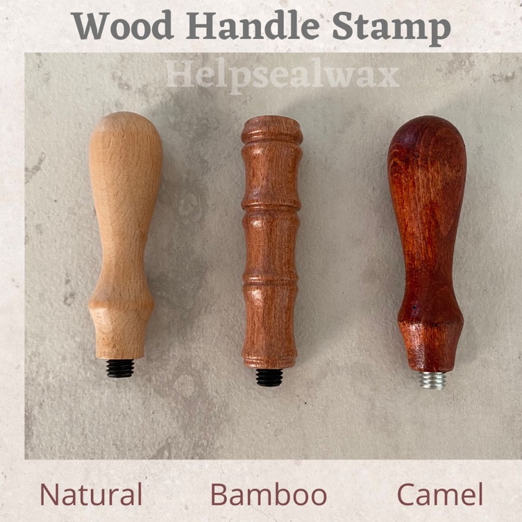 

Ready Siap Kirim 1 pcs Wood Handle Stamp Natural Bamboo and Camel Gagang Stempel Kuningan Seal wax Fleksible gagang handle stamp