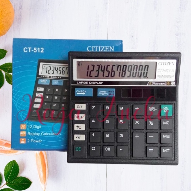 

KODE Y42E Kalkulator Calculator Citizen CT512 12Digit CT 512 12 Digit