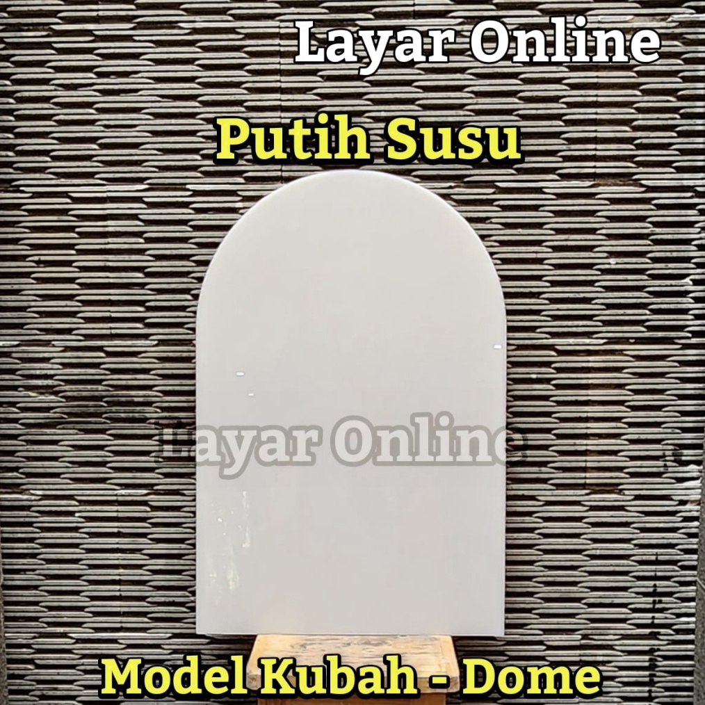

KODE B46B Acrylic 2mm MODEL KUBAH Akrilik Papan Ucapan Bingkai Frame Bening Putih Susu Putih Solid Hitam