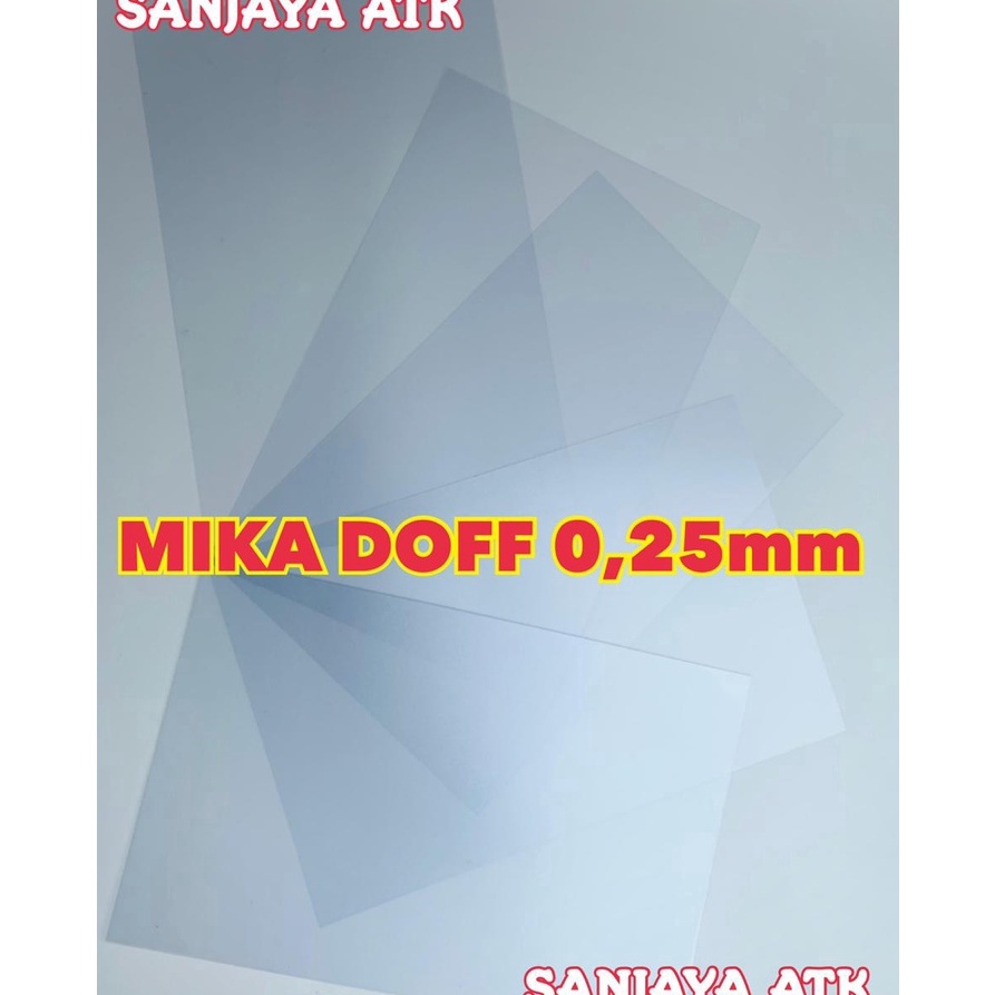 

Diskon Spesial Mika doff tebal 25mm A4 isi 1 lembar