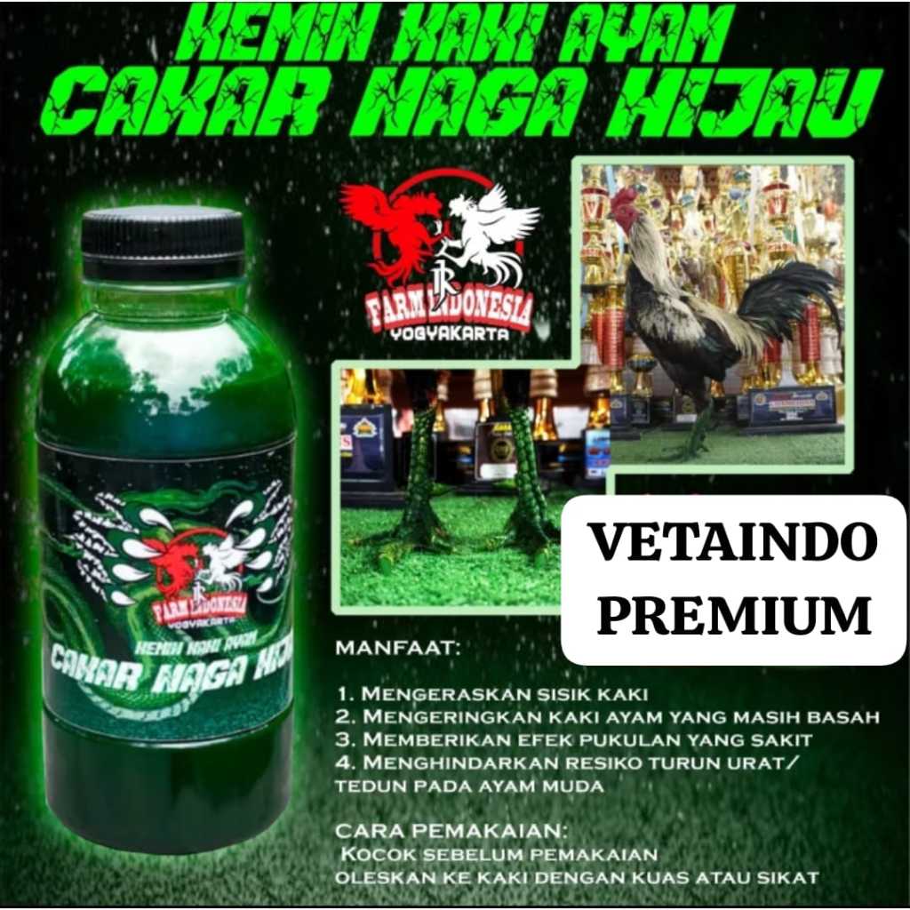 KEMIN KAKI AYAM CAKAR NAGA HIJAU MENGHINDARI RESIKO AYAM TURUN URAT