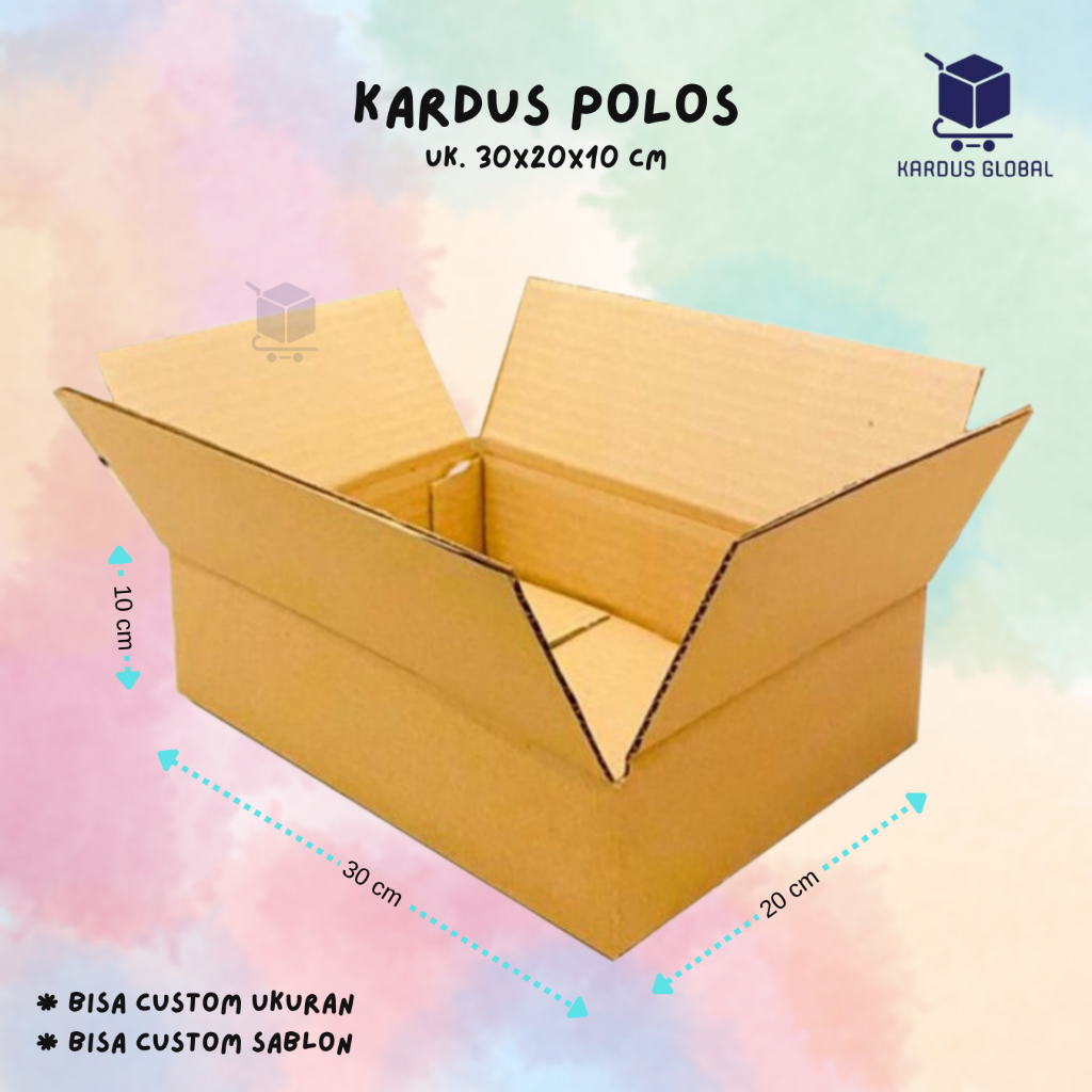 

KARDUS BOX POLOS BARU UKURAN 30X20X10 CM