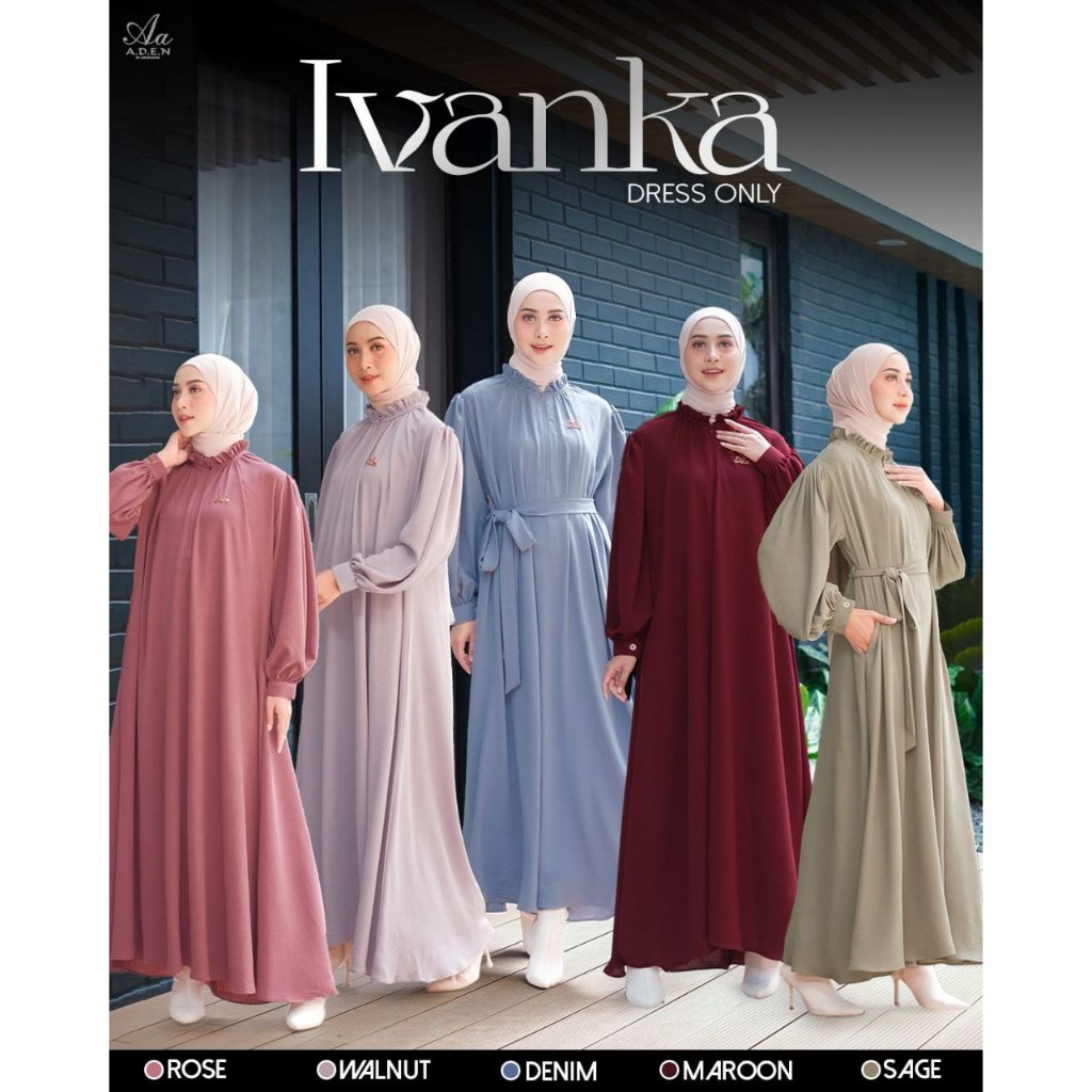 Gamis ivanka dress by aden hijab// dress only ivanka