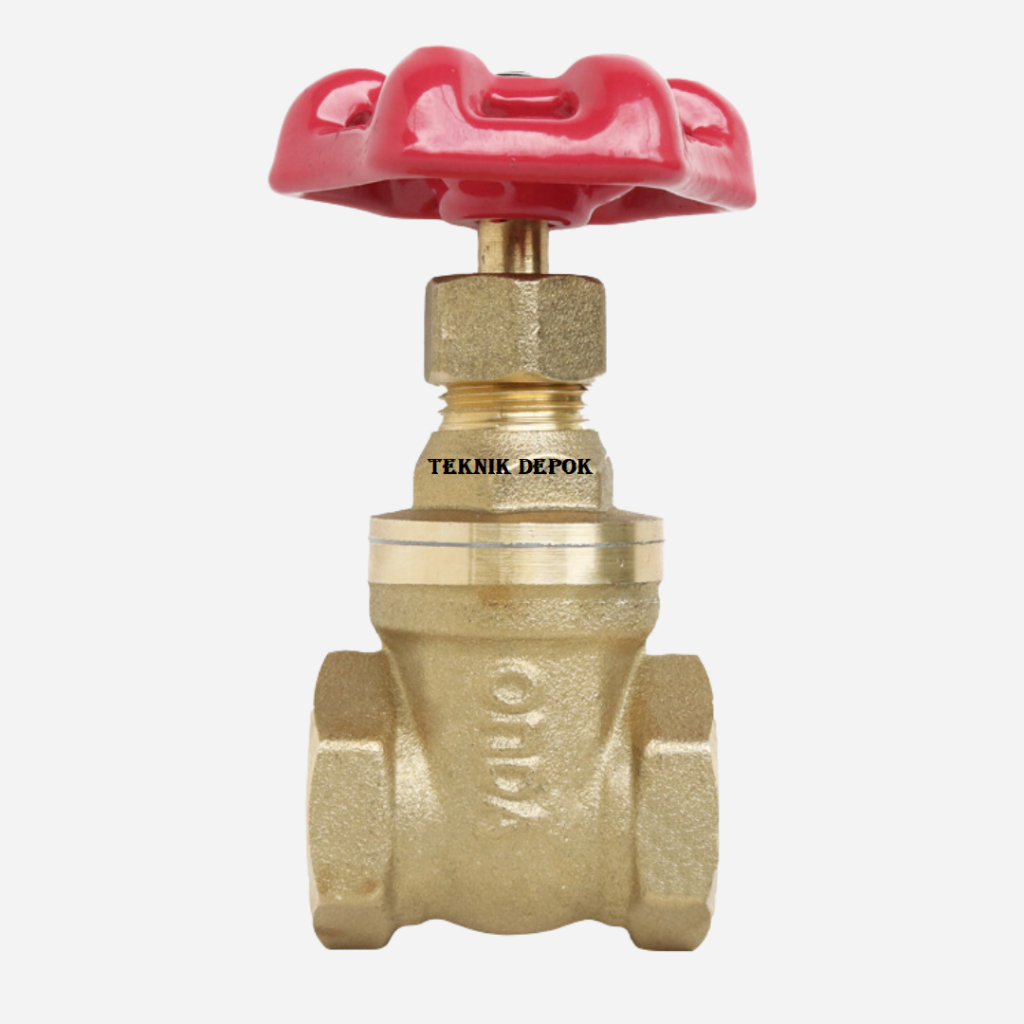 Gate valve Kuningan 3/4 Inch ONDA Kran Sambungan Pipa Air Drat Stop Kran