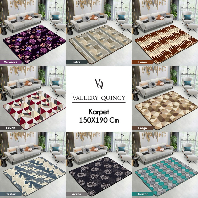 Karpet Vallery Quincy 150x190 cm - Karpet Motif Keren Laris 2025 - Karpet Motif Ready Makassar - Kar