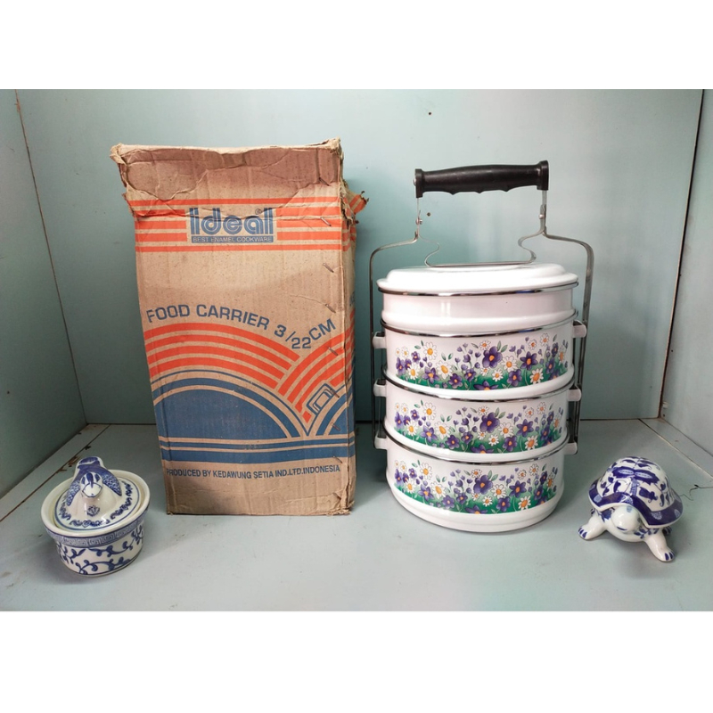 Big Promo Rantang Susun Warna Putih - Food Carrier / Ideal / Enamel