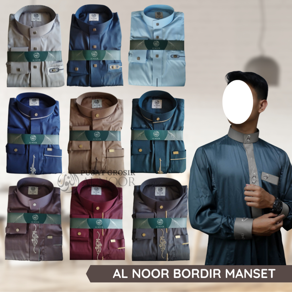 Jubah Saudi | Gamis Pria | Al Noor Bordir Manset Dewasa - Pusat Grosir Al Noor