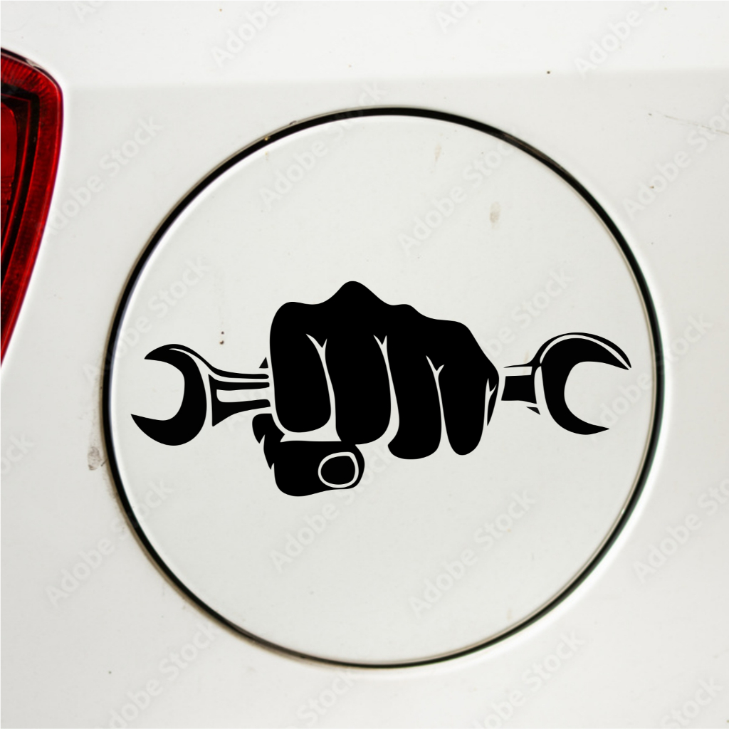 CUTTING STICKER MOBIL MEKANIK STIKER TANGKI MOBIL KEREN