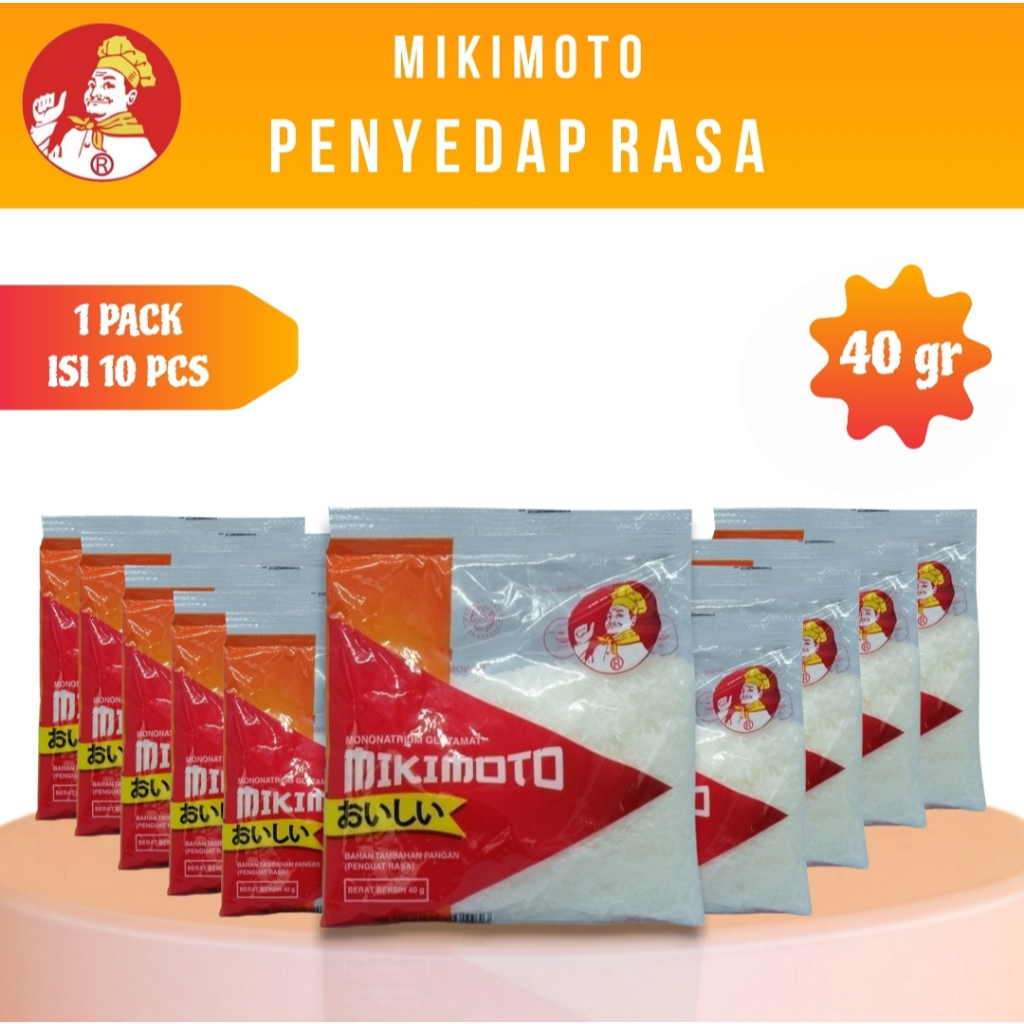 

MIKIMOTO Micin Msg Penyedap Rasa MM 40 - Kemasan 40gr (1 Pack Isi 10 Pcs)