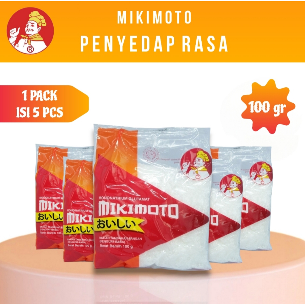 

MIKIMOTO Micin Msg Penyedap Rasa MM 100 - Kemasan 100gr (1 Pack Isi 5 Pcs)