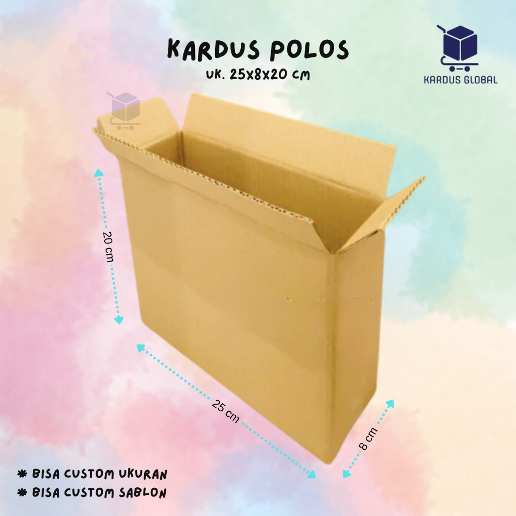 KARDUS POLOS BARU UKURAN 25X8X20 CM