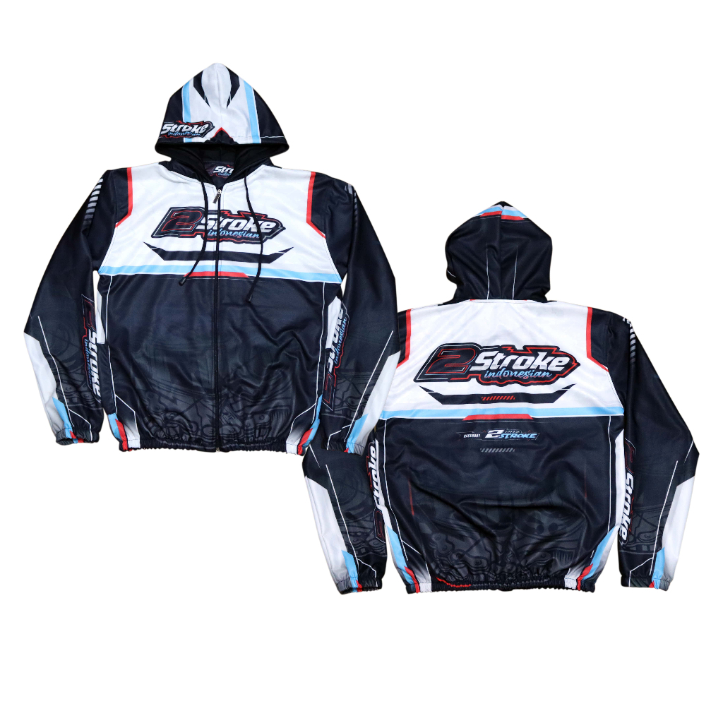 JAKET RACING ORINGINAL 2 STROKE UNISEX FULL PRINTING JACKET BALAP JACKET RACING UNLIMITED