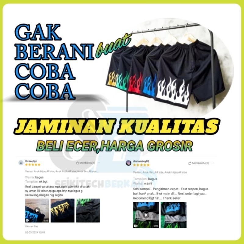 Celana Pendek Boxer Pria Wanita Cowok Cewek Murah Distro Trendy Casual Kasual Bokser Kolor Untuk Dip