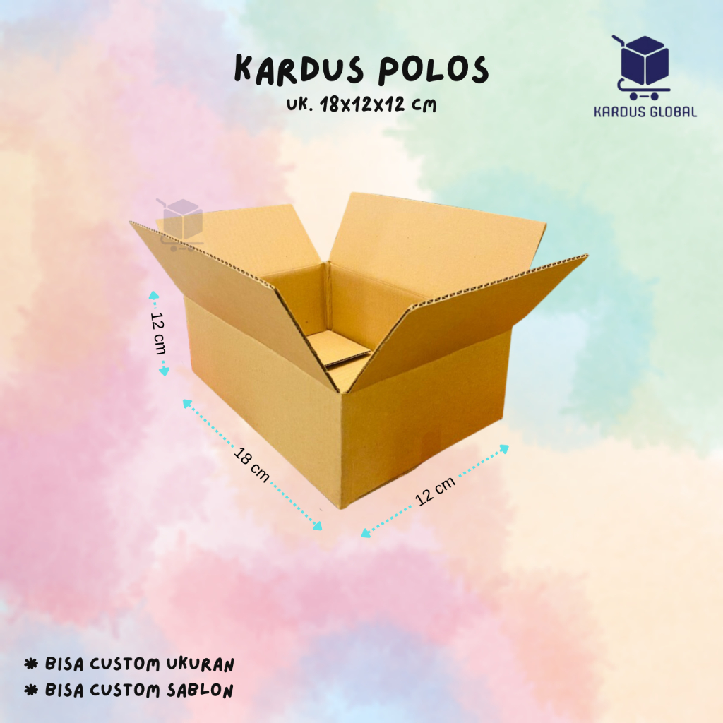 

KARDUS BOX POLOS BARU UKURAN 18x12x12 CM