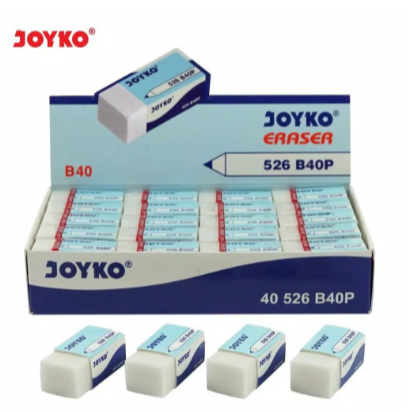 

termurah [PCS] ERASER PENGHAPUS JOYKO PUTIH KECIL 526 B40P PUTIH / 526 B40BL HITAM*