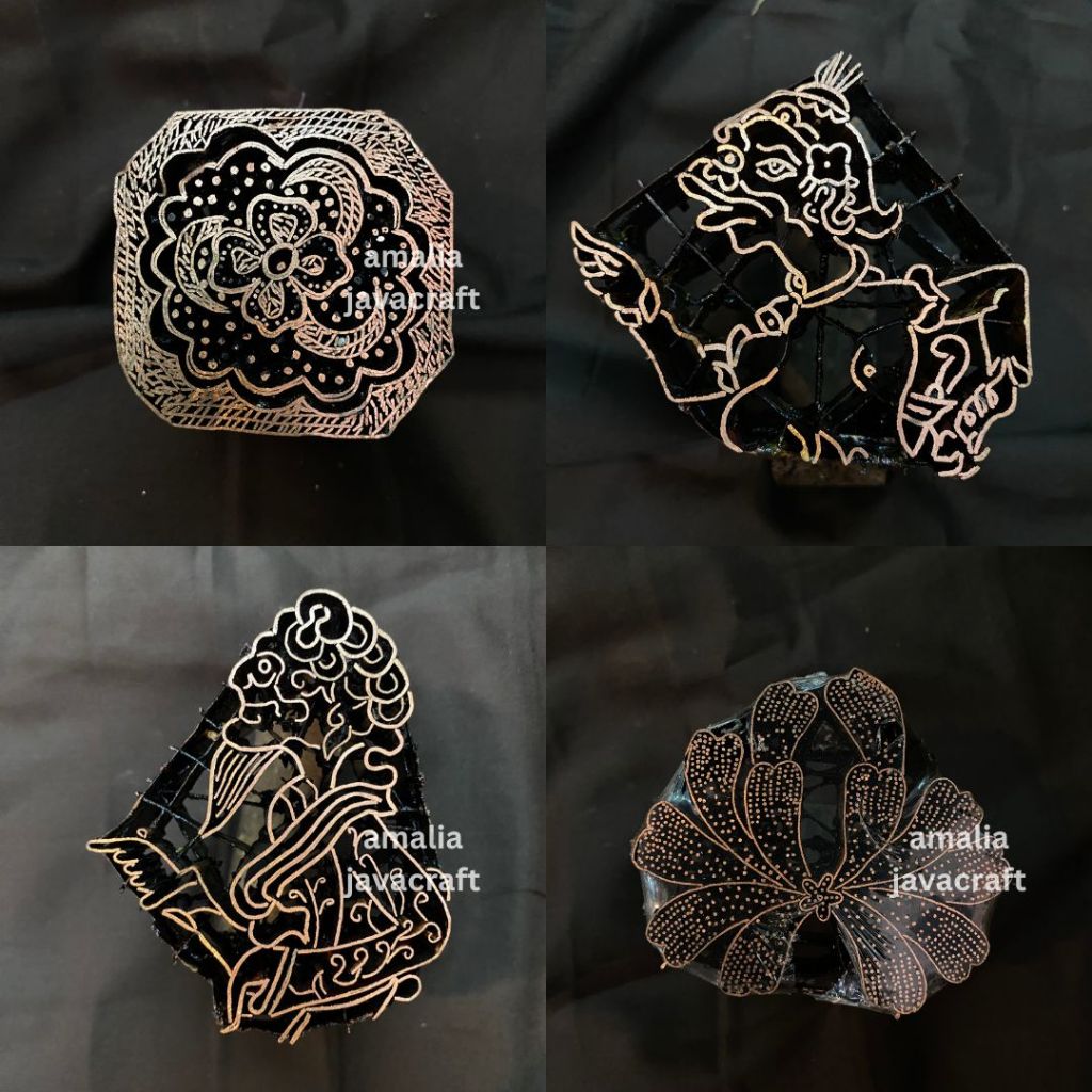 alat cap batik tembaga motif single mini canting cap batik