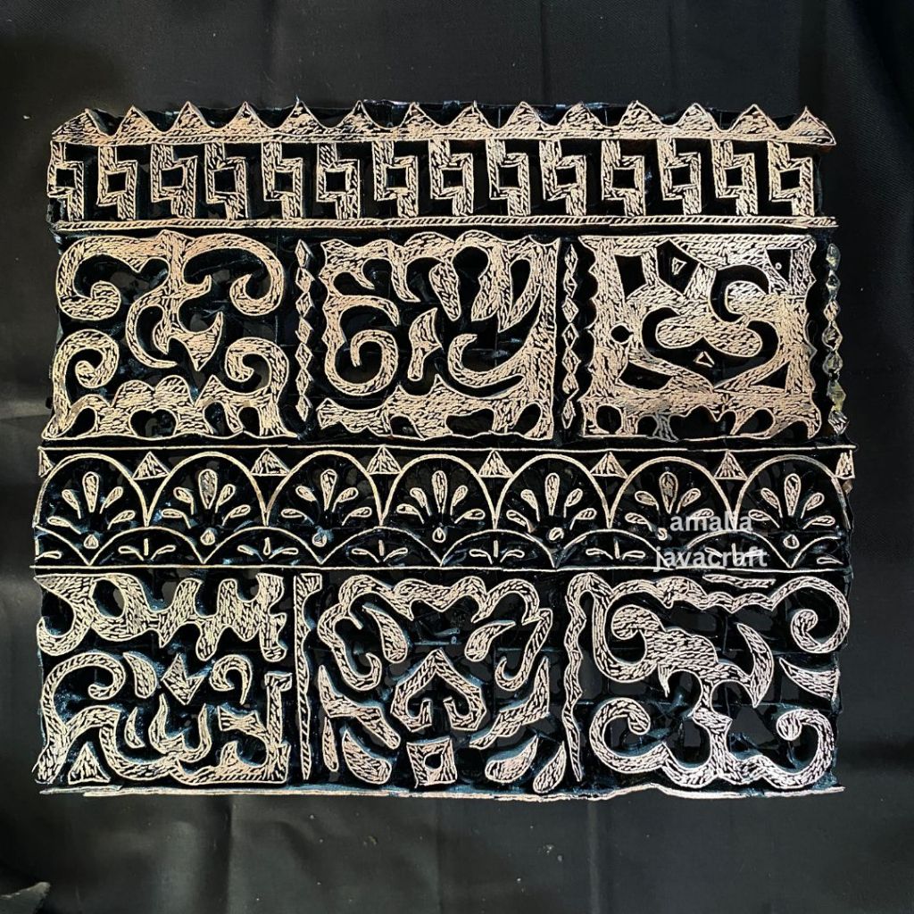 alat cap batik tembaga motif abstrak 02 canting cap batik