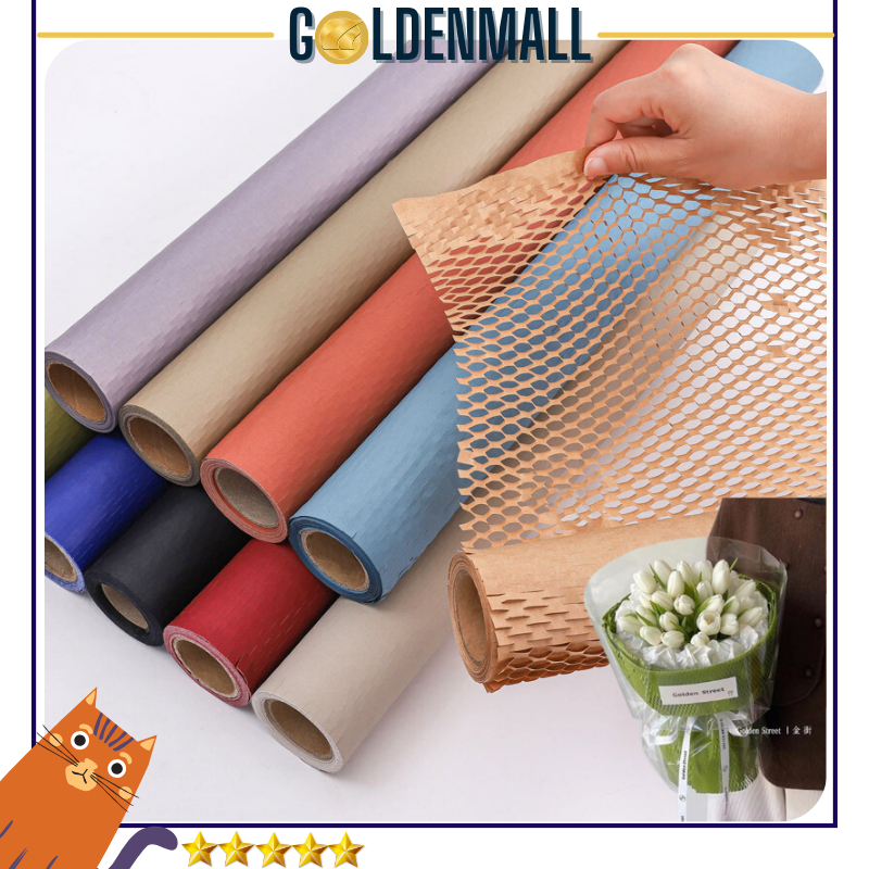 

Honeycomb Paper Wrap Roll 10meter Kertas Bubble Wrap Pelindung Ramah Lingkungan 6296 ROLL14