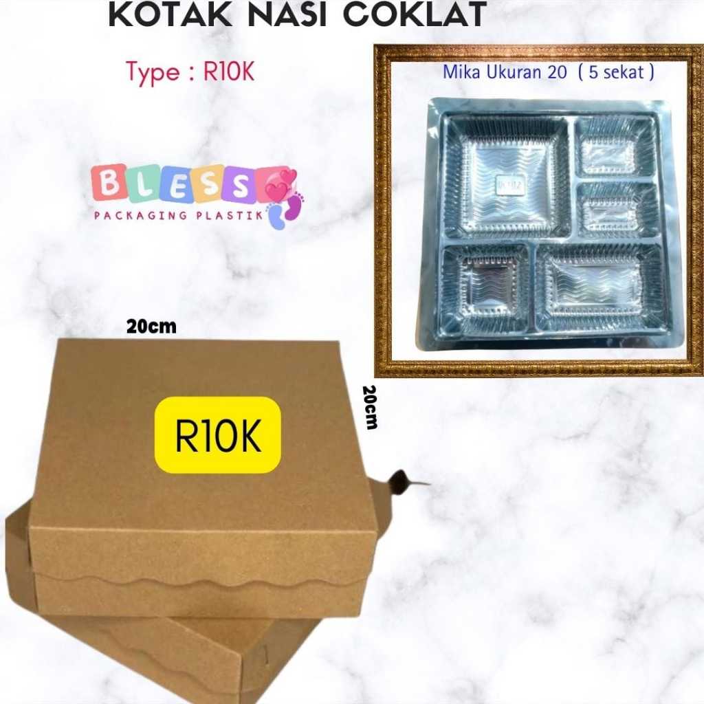 [ ISI 10 PCS ]  / KARDUS NASI R10K / DUS NASI / BOX CATERING / DUS KUE / KARDUS COKLAT/ BUNGKUS MAKA