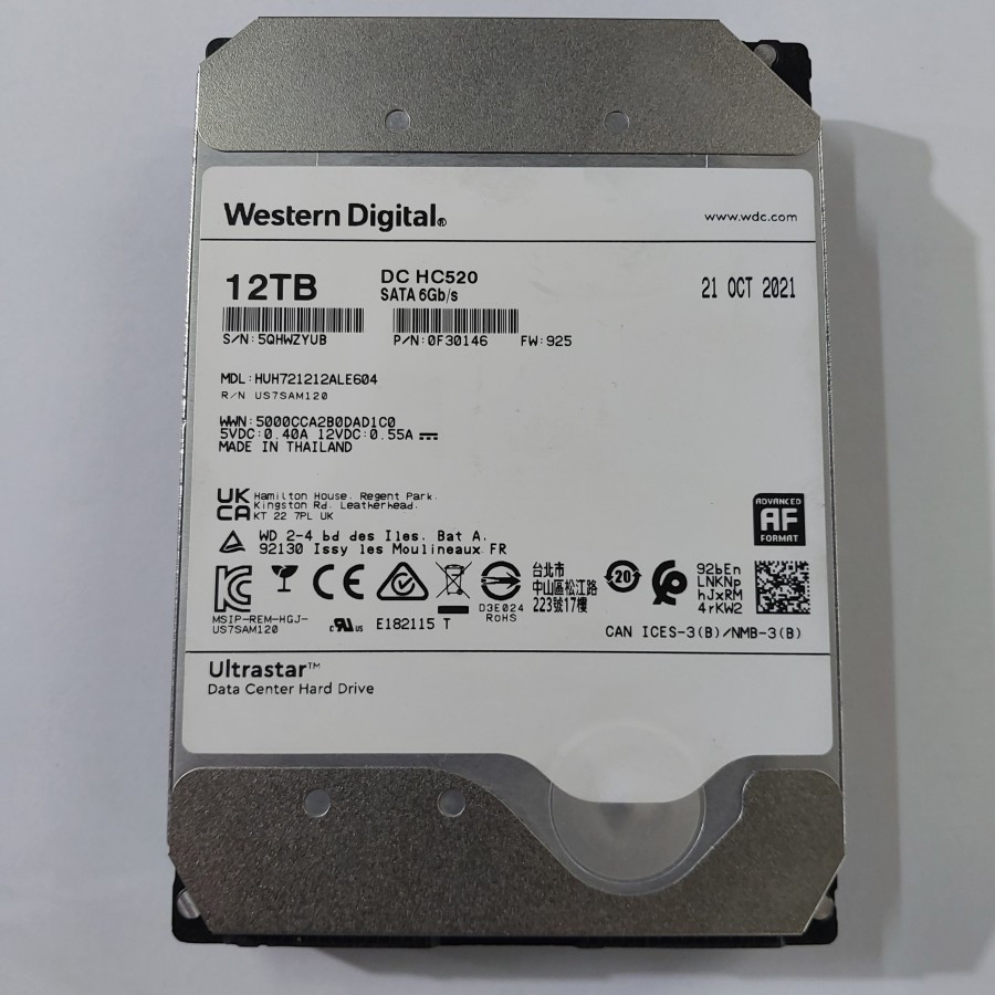 hdd hardisk 12tb WD Ultrastar internal 3.5inch sata original BUKAN 10tb 8tb 6tb 4tb 3tb 2tb 1tb