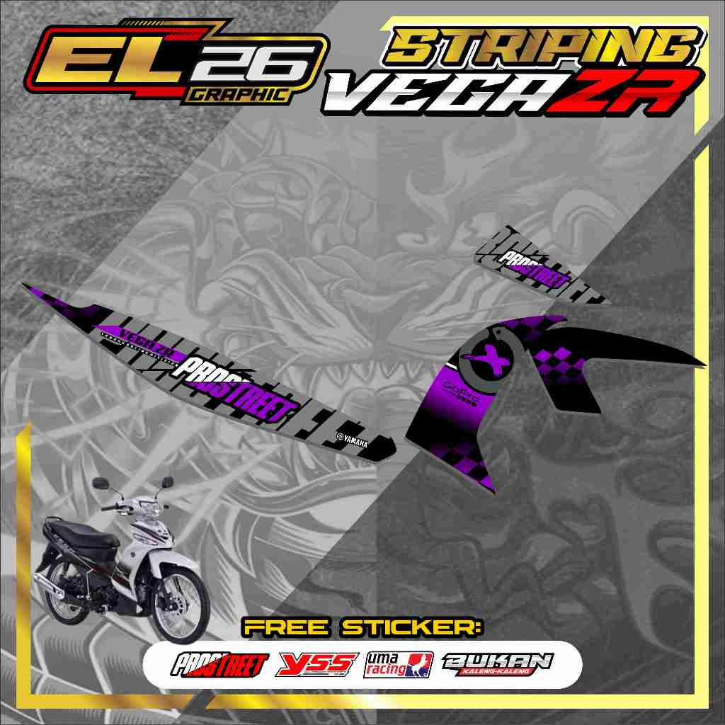 171  STRIPING STICKER YAMAHA VEGA ZR - STICKER YAMAHA VEGA ZR MOTIF ABSTRAK