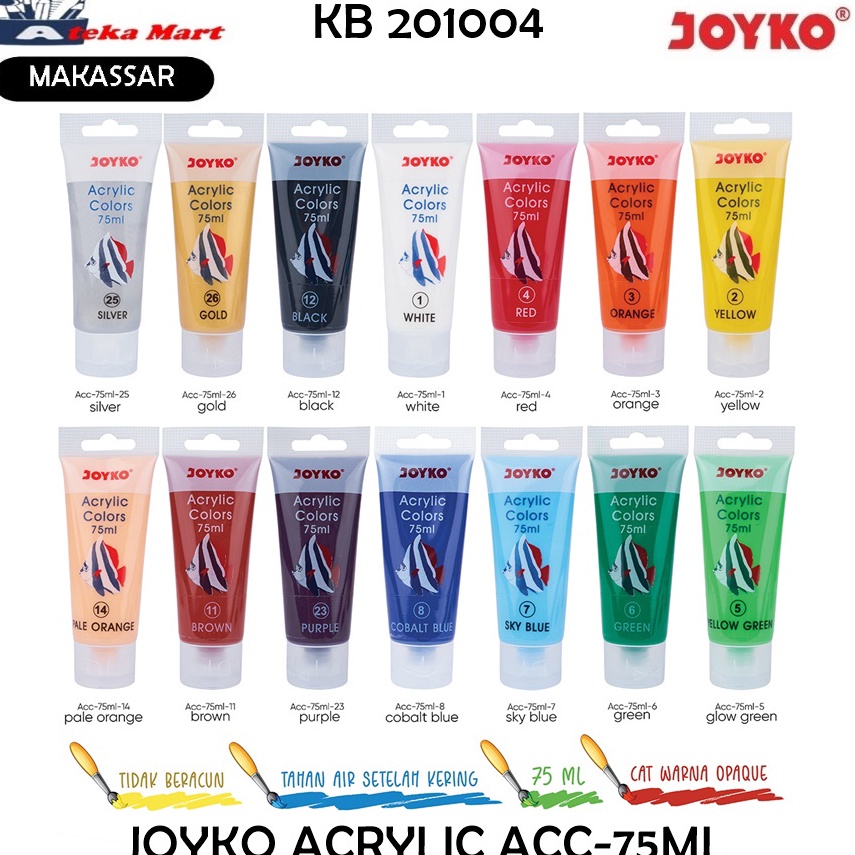 

KODE A76L PCS JOYKO ACRYLIC COLOURCAT AKRILIK ACC75ML