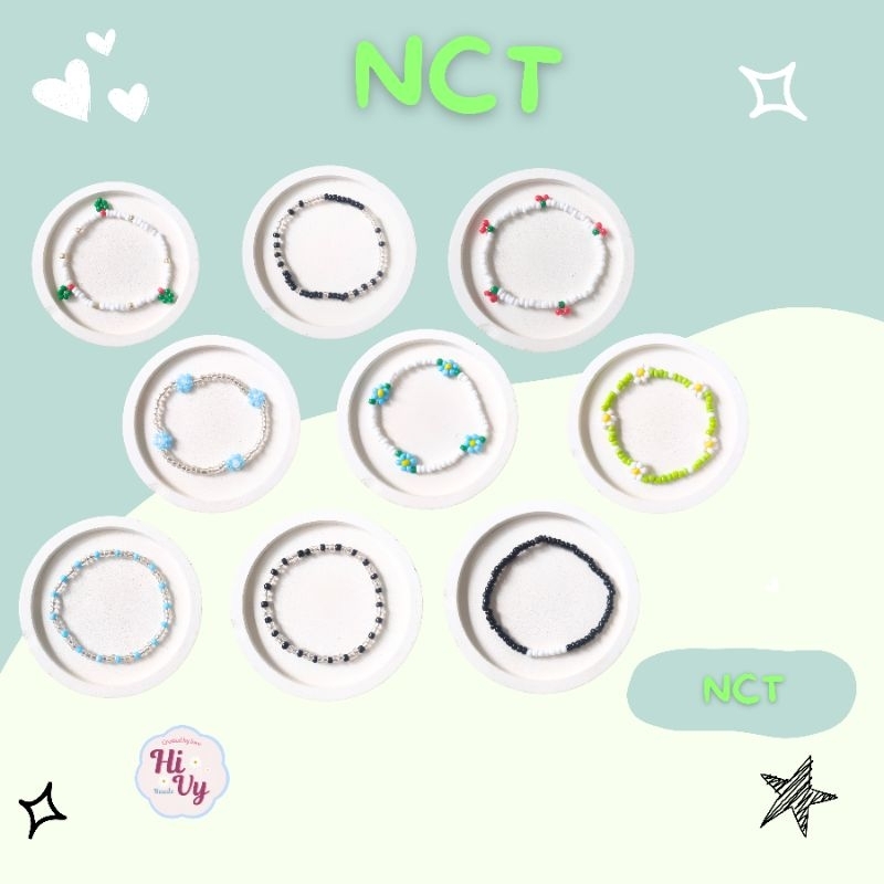 NCT BEADS BRACELET | Gelang tangan nct | jaehyun taeyong jaemin mark jeno renjun handmade by HivyBea