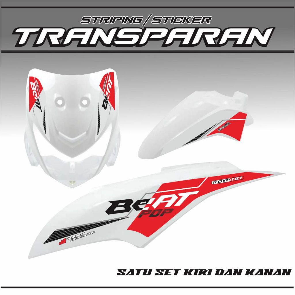 STRIPING STIKER MOTOR BEAT POP TRANSFARAN MOTOR BEAT POP STIKER