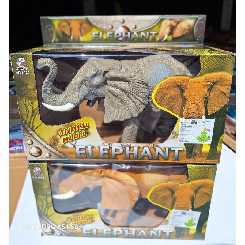 Mainan Gajah Baterai Bisa Jalan Suara Gajah.