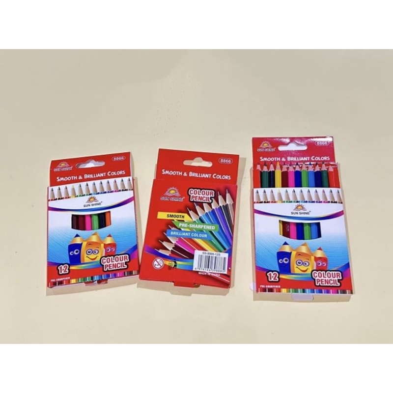 

PENSIL 12 WARNA PENDEK SUNSHINE 8866