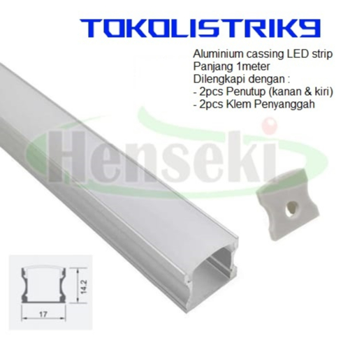 Housing LED Strip Aluminium / Casing LED Strip Aluminium Model U Kecil