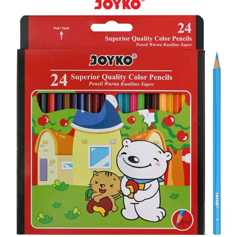 

KODE W66T Pensil Warna Joyko CP24PB Color Pencils 24 Warna