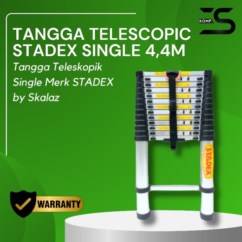 Tangga Teleskopik Single 4,4 mtr Merk STADEX by Skalaz