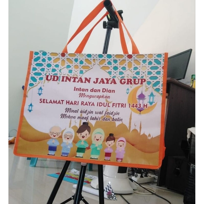 

tas parcel lebaran custom nama/tas bingkisan lebaran jumbo Uk. 40x30x14 cm