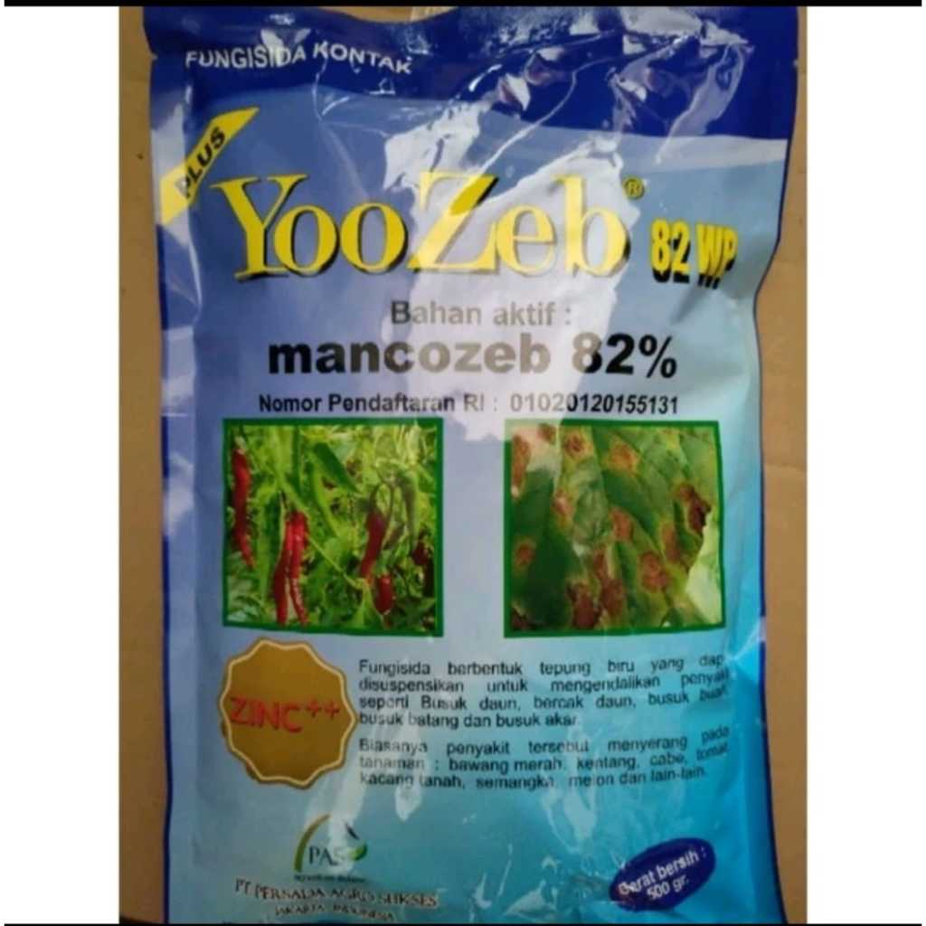 Fungisida YooZeb 82 WP (Biru) 500gr/ba.mankozeb biru 82%