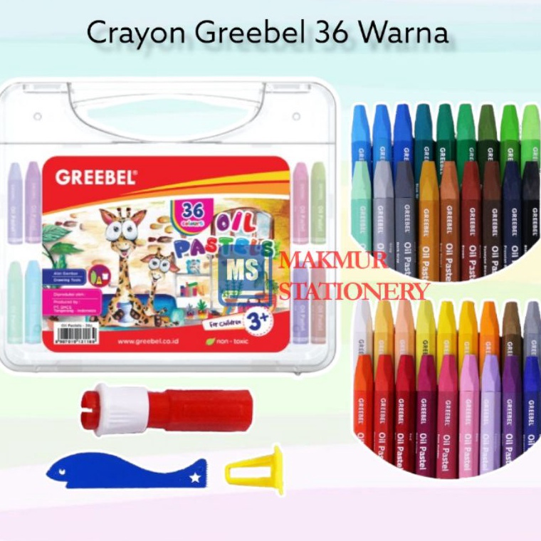 

Crayon Kerayon Greebel 36 Warna Oil Pastel ART F1F2
