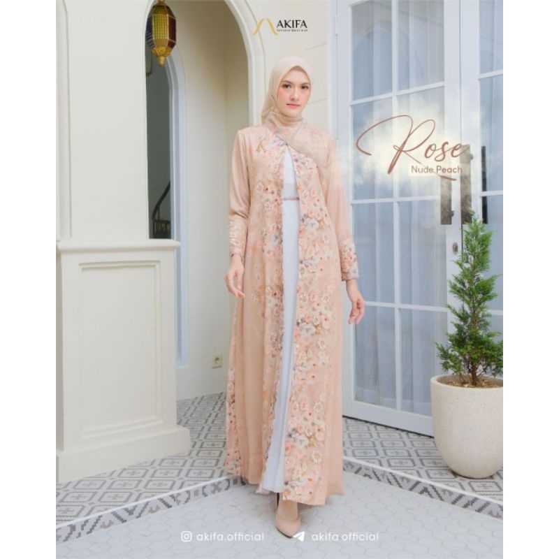 READY STOK Gamis Exclusive ROSE by Akifa